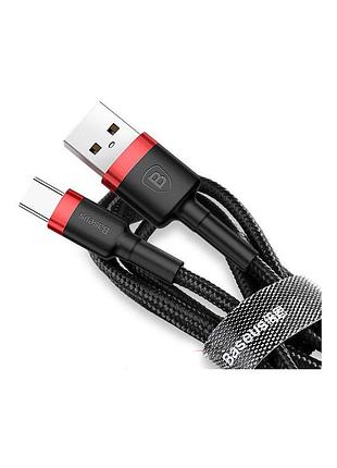 Дата кабель usb 2.0 am to usb-c 2.0m 2a red-black baseus (catklf-c91)
