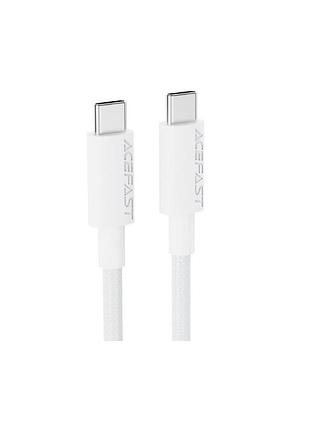 Дата кабель usb-c to usb-c 1.2m 3a white acefast (6974316284253)