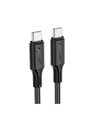 Дата кабель usb-c to usb-c 1.2m 3a 60w silicone black acefast (6974316284161)