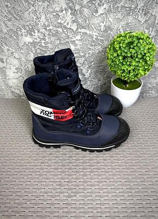 Tommy hilfiger waterproof ботинки сапожки 38 размер синие