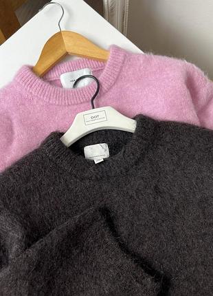 Светр жіночий h&m мохер/шерсть коричневий