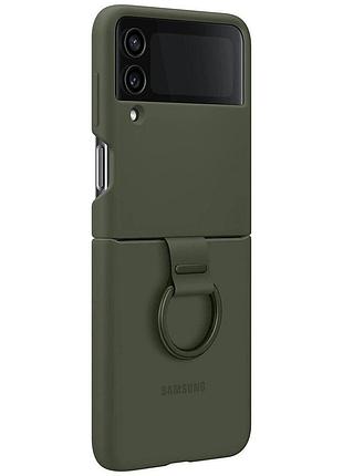 Чохол-накладка samsung silicone cover with ring для samsung galaxy flip 4 sm-f721 khaki (ef-pf721tgegua)