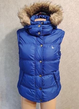Jack wills теплая пуховая жилетка с капюшоном