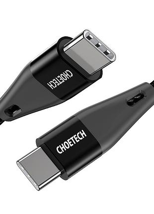 Кабель choetech usb type-c - usb type-c (m/m) 100w, 1 м black (xcc-1008)