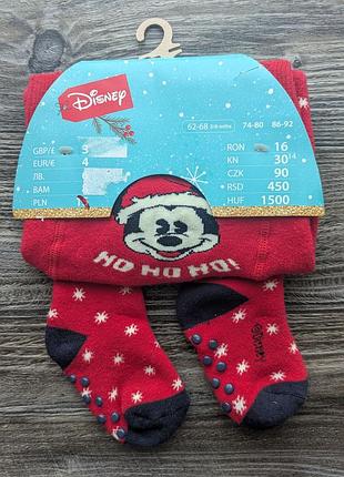 Колготи для хлопчика disney теплі червоні з міккі маусом