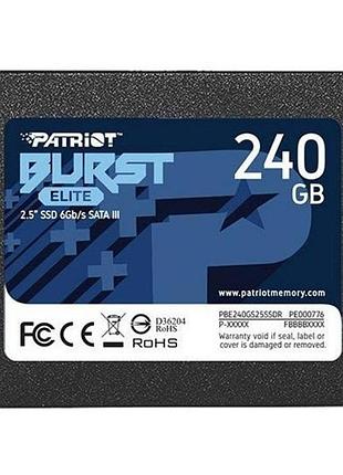 Накопичувач ssd 2.5" 240gb burst elite patriot (pbe240gs25ssdr)