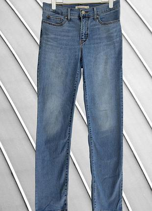 Жіночі блакитні джинси levi’s 314 m l 38 40 42 44 46 левіс прямі джинси з високою посадкою світло-сині levi's m l