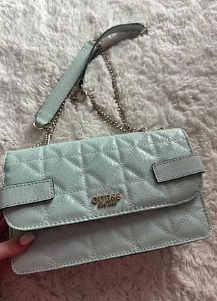 Сумка для жінок guess блакитна стьобана