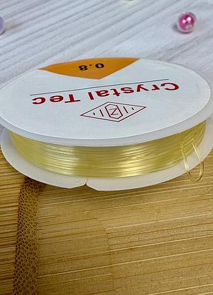 Силиконовая резинка для браслетов 0.8 мм, песочная