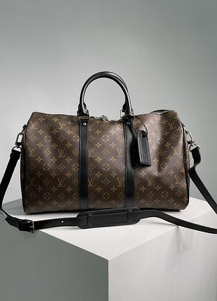 Сумка дорожня keepall bandouliere 45 brown canvas