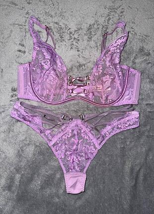 💜 agent provocateur knickers forever - роскошный сиреневый комплект белья