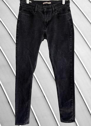 Жіночі чорні джинси levi’s 710 w31 l xl 42 44 46 48 левіс скінні стрейчеві облягаючі джинси висока посадка levi's w31
