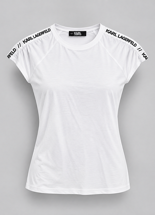 Футболка karl lagerfeld athleisure logo tape t-shirt - s