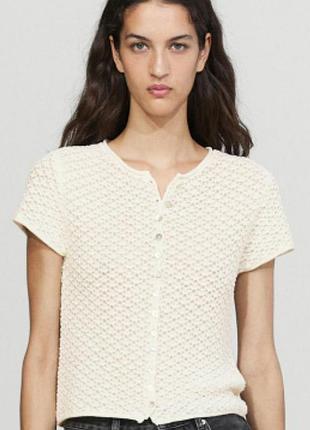 Кардиган, в'язаний гачком від massimo dutti.