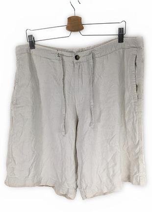 Лляні шорти marks & spencer blue harbour розмір w40 (xxl / 56-58) бежеві