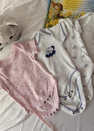 Боді для немовлят, 4 шт., з коротким рукавом, бавовна