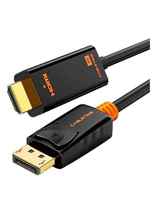 Кабель мультимедийный displayport m to hdmi m 1.8m v1.2 4k60hz cabletime (ca915316)