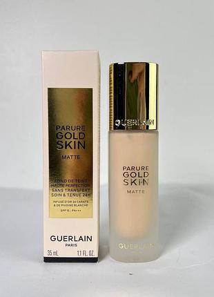 Матова тональна основа для обличчя guerlain parure gold skin matte fond de teint haute perfection spf 15 pa+++ 0n neutral 3