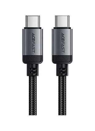 Дата кабель usb-c to usb-c 1.2m 3a aluminum alloy c20-03 black acefast (6974316283775)