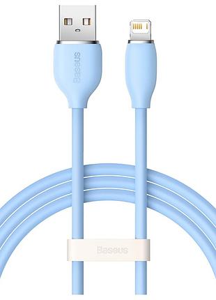 Дата кабель usb 2.0 am to lightning 2.0m 2.4a jelly liquid silica gel blue baseus (cagd000103)