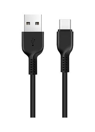 Дата кабель usb 2.0 am to usb-c 2.0m 3a x20 black hoco (6957531068907)