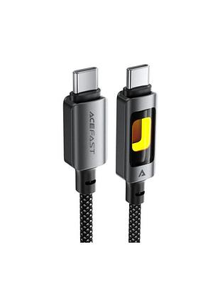 Дата кабель usb-c to usb-c 1.2m 60w black acefast (6974316284666)