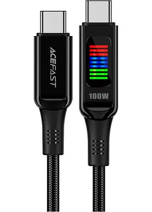 Дата кабель usb-c to usb-c 1.2m 100w with display c7-03 acefast (6974316282778)