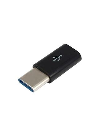 Перехідник type-c to micro usb lapara (la-type-c-microusb-adaptor black)