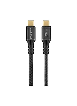 Дата кабель usb-c to usb-c 2.0m promate (powerbolt240-2m.black)
