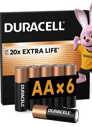 Батарейка duracell aa щелочные 6 шт в упаковке (5007757)