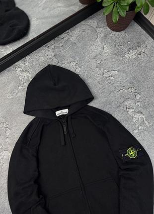 Унісекс зіп-худі stone island чорне 3