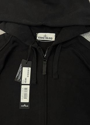 Унісекс зіп-худі stone island чорне 2