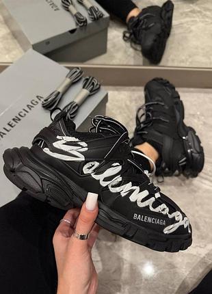 Кросівки balenciaga track sneaker signature black white🖤
