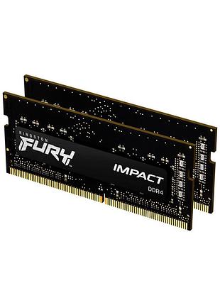 Модуль памяти для ноутбука sodimm ddr4 16gb (2x8gb) 3200 mhz fury impact kingston fury (ex.hyperx) (kf432s20ibk2/16)