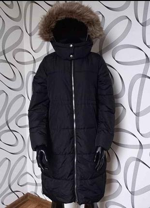 Женское зимнее пальто-пуховик для беременных (maternity long line puffer jacket) от американского бренда old navy