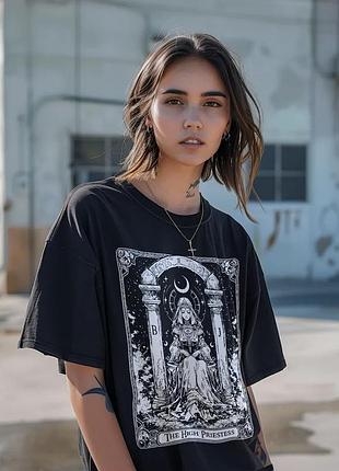Футболка с картами таро «верховная жрица» unisex