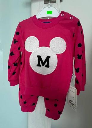Детский трикотажный костюм-двойка citir kids «mickey mouse» фуксия / малиновый 12-18 мес (рост 80 см)