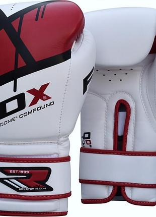Боксерські рукавиці rdx rex, червоні, шкіряні, 8 унцій (227 г) для спортсменів 7-9 років і до 50 кг. (10128)