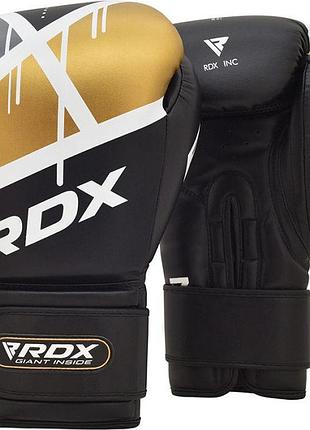 Боксерские перчатки rdx rex, чёрные, кожаные, 8 унций (227 г) для спортсменов 7-9 лет и до 50 кг. (40291)