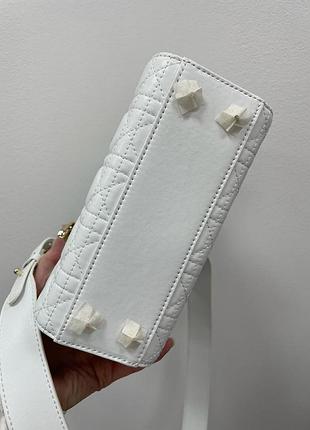 Сумка small lady my abc диор bag white 2