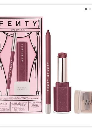 Набір декоративної косметики fenty beauty lip like ruby