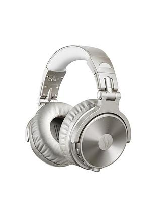 Навушники oneodio studio pro c bluetooth+3,5мм silver (pro c silver)