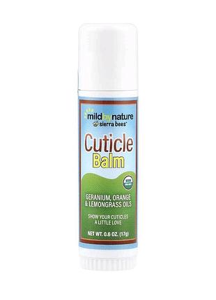 Mild by nature sierra bees cuticle balm - бальзам для кутикулы с маслами герани, апельсина и лемонграсса, 17 г