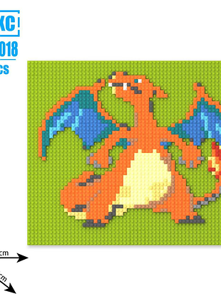 Мозаика на доске bricks «charizard», 455 деталей, 240×200 мм db018