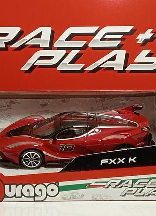 Модель bburago ferrari fxx k 1:43 race + play
