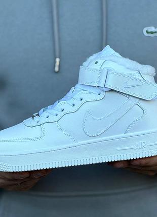 👟 кросівки   nike air force winter fur white зимові на хутрі / наложка bs👟
