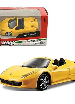 Модель bburago ferrari 458 spider 1:43 race + play