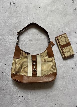 Жіноча вінтажна сумка з гаманцем coach