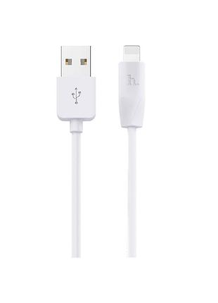 Дата кабель usb 2.0 am to lightning 2.0m 2.4a x1 white hoco (6957531032014)