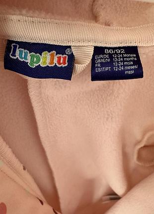 Ромпер дощовик для дівчинки lupilu рожевий у горох 3
